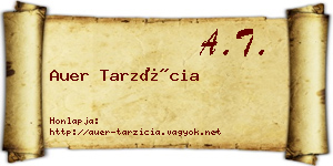 Auer Tarzícia névjegykártya
